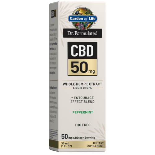 Garden of Life Dr Formulated CBD 50 mg Peppermint Drops 1 oz