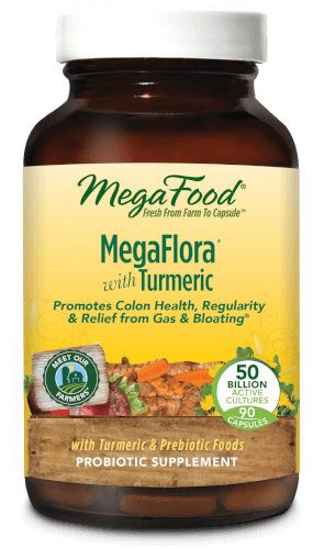MegaFood MegaFlora with Turmeric  90 Capsules