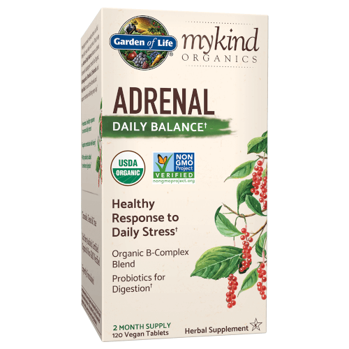 Garden of Life MyKind Organics Adrenal Daily Balance  120 Tablets