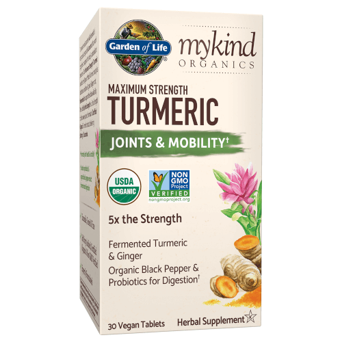 Garden of Life MyKind Organics Maximum Strength Turmeric Joints and Mobility  30 Tablets