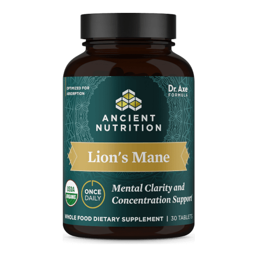 Organic Lion's Mane Once Daily 30 Tablet by Ancient Nutrition