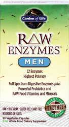 Garden of Life RAW Enzymes Men  90 Capsules